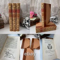The Fall of Napoleon 1846 Mitchell Vol 1-3 Antique Rare Set Gold Leaf Spine Book