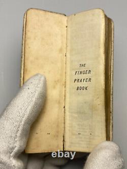 The Finger Prayer Book, Common Prayer, Antique Rare Edition, Flower Motif