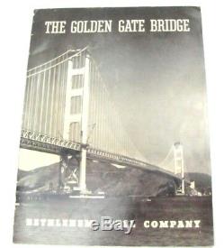 The Golden Gate Bridge by Bethlehem Steel Company Rare Antique Paperback 1937