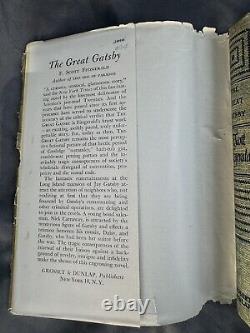 The Great Gatsby 1925- Grossest & Dunlap with Dust Jacket- RARE ANTIQUE BOOK