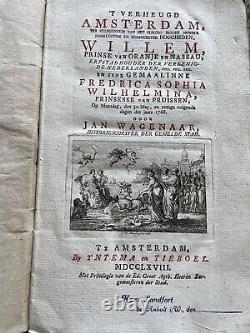 The Great Visitation Of The Prince Of Orange to Amsterdam 1768 Antique Book Rare