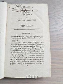 The History of the Administration of John Adams 1802 Rare Antique HC