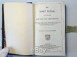 The Holy Bible And Common Prayer Set, 1848 Antique, Gauffered Gilded Edges, Rare