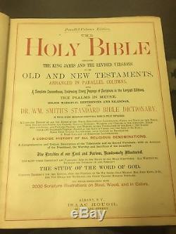 The Holy Bible, RARE X Large, Paralell Column Edition, 1886, Antique, 142yrs old