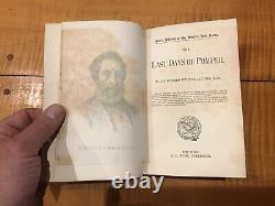 The Last Days Of Pompeii E. Bulwer-Lytton Rare 1800s Antique Book Volcano Italy