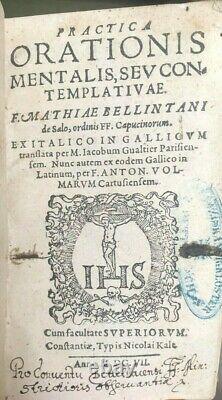 The Mental Practice Of Prayer 1607 Antique Book MONASTERY Ex-Libris Rare 1st Ed
