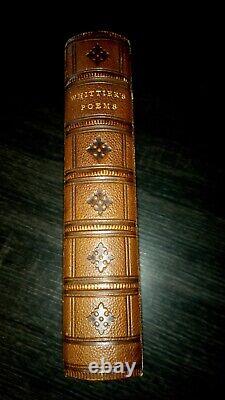 The Poetical Works of John Greenleaf Whittier 1871 Rare Antique Book