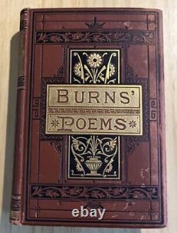 The Poetical Works of Robert Burns Rare Antique Hardcover Book Circa 1830s