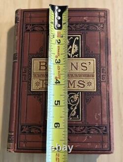 The Poetical Works of Robert Burns Rare Antique Hardcover Book Circa 1830s