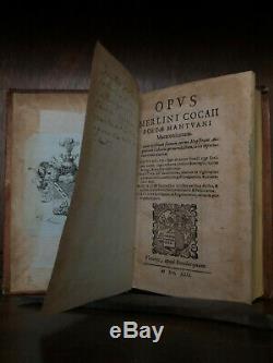 The Poetry Of Teofilo Folengo 1613 Antique Book Rare Old Poetry Epic Story