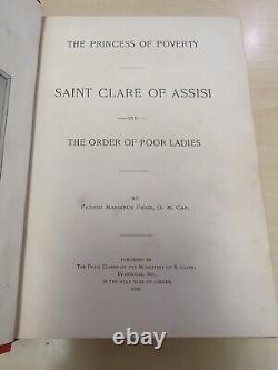 The Princess Of Poverty St Claire Of Assisi Rare Antique 1900 Fr Marianus Fiege