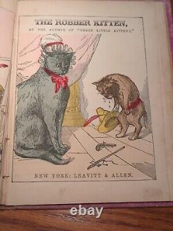 The Robber Kitten Antique Rare Book 1862 Leavitt And Allen Look at Pictures