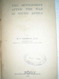 The Settlement After The War In South Africa Rare Antique Book India 1900