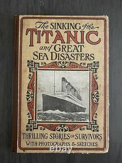The Sinking of the Titanic antique vintage book 1912 RARE PROOF COPY photos