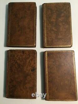 The World In Four Volumes Adam Fitz-Adam 1794 Leather Rare Antique Book Set