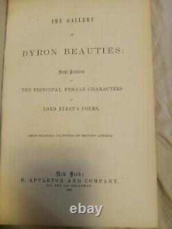 The gallery of byron beauties antique book 1866 full leather rare