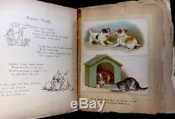 UPS & DOWNS IN PICTURE TOWN RARE Antique Nister/Dutton Movable Picture BOOK