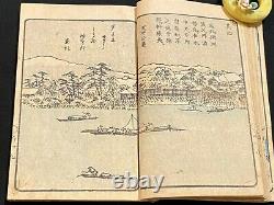 Ukiyo-e Japanese Woodblock Print Book Ehon YODOGAWA River 1806 Edo Period Rare 3