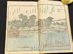 Ukiyo-e Japanese Woodblock Print Book Ehon YODOGAWA River 1806 Edo Period Rare 4