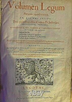 Ultra rare book 1612 antique Justinian Code complete law codex