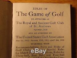 United States Rubber Co. Rules of the Game of Golf RARE Classic Antique Book