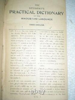 Urdu To English Dictionary Rare Antique Book India 1916
