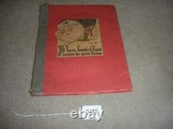 VERY RARE VINTAGE Antique Christmas Santa Claus Picture Book HOME MADE