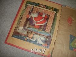 VERY RARE VINTAGE Antique Christmas Santa Claus Picture Book HOME MADE