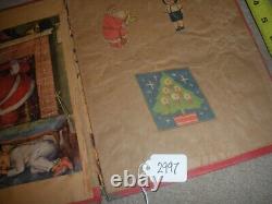 VERY RARE VINTAGE Antique Christmas Santa Claus Picture Book HOME MADE