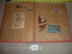 VERY RARE VINTAGE Antique Christmas Santa Claus Picture Book HOME MADE