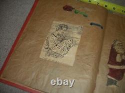 VERY RARE VINTAGE Antique Christmas Santa Claus Picture Book HOME MADE