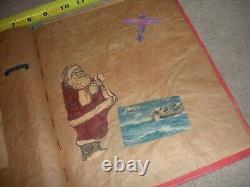 VERY RARE VINTAGE Antique Christmas Santa Claus Picture Book HOME MADE