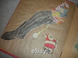 VERY RARE VINTAGE Antique Christmas Santa Claus Picture Book HOME MADE