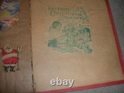 VERY RARE VINTAGE Antique Christmas Santa Claus Picture Book HOME MADE