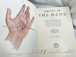 VG+ RARE Surgery of the Hand Bunnell 2nd Edition 1948 Antique Medical Book Illus