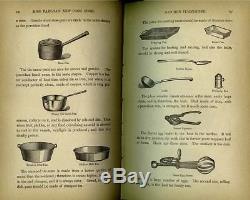 VICTORIAN ANTIQUE COOKBOOK Cookery 1880 RARE DECORATIVE Vintage Recipes Pastry