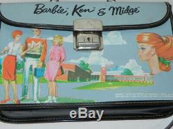 VINTAGE RARE HTF Barbie Ken Midge High-School Carrying Case School Book Tote Bag