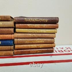 VTG Antique 21 Shakespeare Mini Book Lot Knickerbocker Leather & Novelty Co NY
