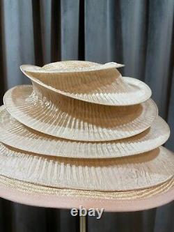 VTG London Designer Jo Buckler Book Piece very rare pleated Princess church hat