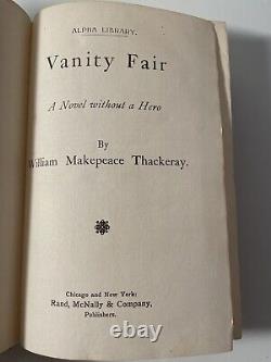 Vanity Fair A Novel Without a Hero RARE Antique Rand McNally Printing 1897/1898