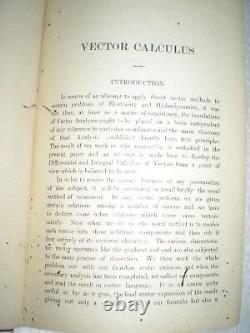 Vector Calculus Rare Antique Book India 1920