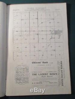 Very Rare 1897 Plat Book and Business Directory Tama County Iowa Atlas Map Book