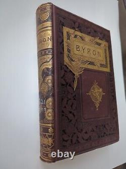 Very Rare Antique Book The Poetical Works Of Lord Byron 1884 HC Gold See Notes