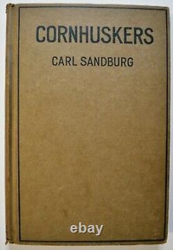 Very Rare Antique Carl SANDBURG Cornhuskers Signed 1st Edition 1918 + Card