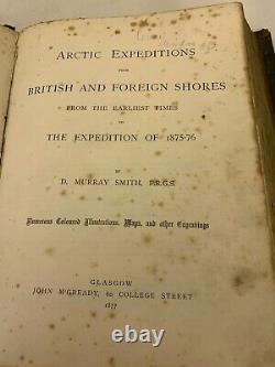 Very Rare Antique Murray Smith Arctic Expeditions First Edition 1877