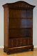 Very Rare Theodore Alexander Leather Open Bookcase With Faux Books
