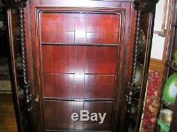 Very fine rare model antique john jelliff cherry book case single door, drawer