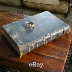 Very large antique church bible 1800s. Weighs 10kg. Has the Apocrypha. Rare