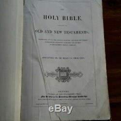 Very large antique church bible 1800s. Weighs 10kg. Has the Apocrypha. Rare