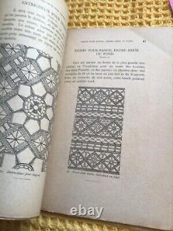 Very very Rare Antique 1870 Irish lace patterns 149 Engravings book Paris